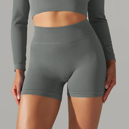 Seamless High Waist Yoga Gym Shorts