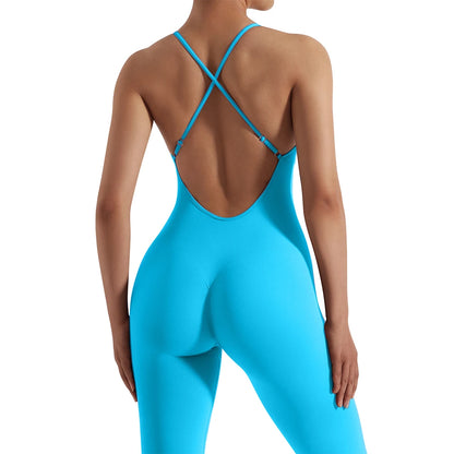 Bodycon Jumpsuit Women Full Seasons Casual Fitness Sporty Playsuit Sleeveless Slim Activewear All In One Jumpsuit Clothing Lady