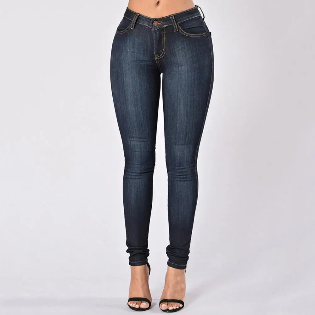 Stylish European and American Style Cotton Denim Jeans with High Waist Elasticity Black Jeans Pants Slouchy Jeans