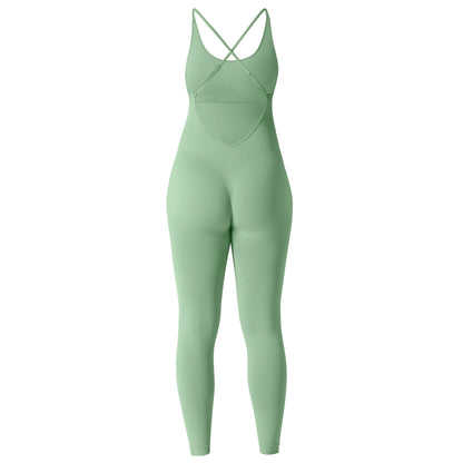 Bodycon Jumpsuit Women Full Seasons Casual Fitness Sporty Playsuit Sleeveless Slim Activewear All In One Jumpsuit Clothing Lady