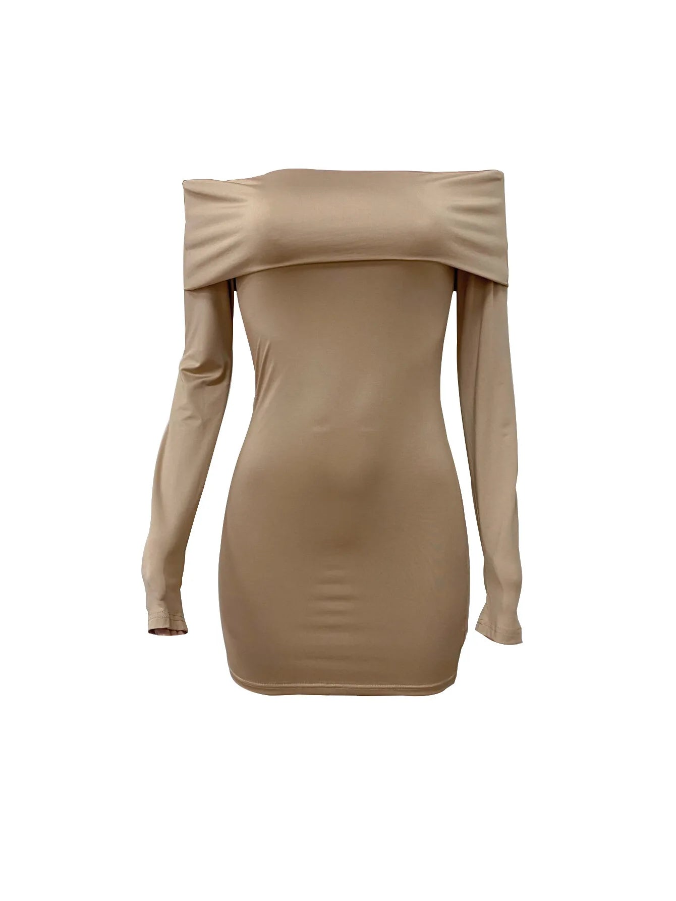 CM.YAYA 2024 Women Slash Neck Long Sleeve Ruched Mini Dress 2025 Winter Bodycon Sexy Streetwear Evening Night Club Party Dresses