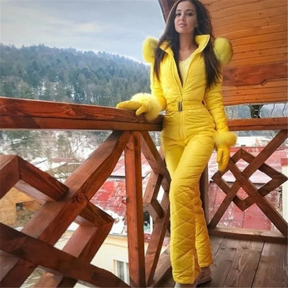 Long Sleeve Body Suits Women Skisuit Outdoor Sports Zipper Ski Suit Cute Outfit Short