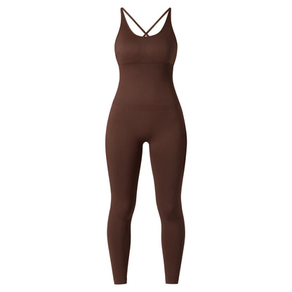 Bodycon Jumpsuit Women Full Seasons Casual Fitness Sporty Playsuit Sleeveless Slim Activewear All In One Jumpsuit Clothing Lady