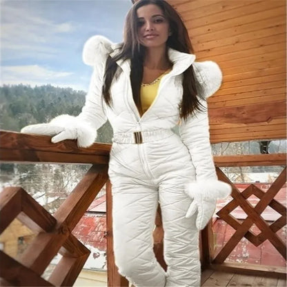 Long Sleeve Body Suits Women Skisuit Outdoor Sports Zipper Ski Suit Cute Outfit Short