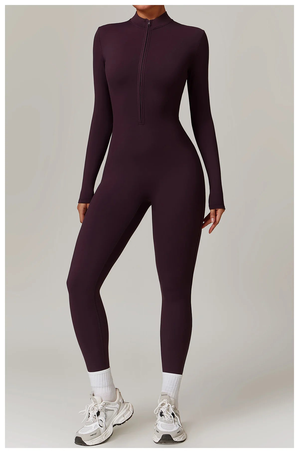 Zipper Yoga Rompers Long Sleeved One-piece Women's Sportswear Gym Jumpsuits Workout High-intensity Fitness Skin-tight Garment