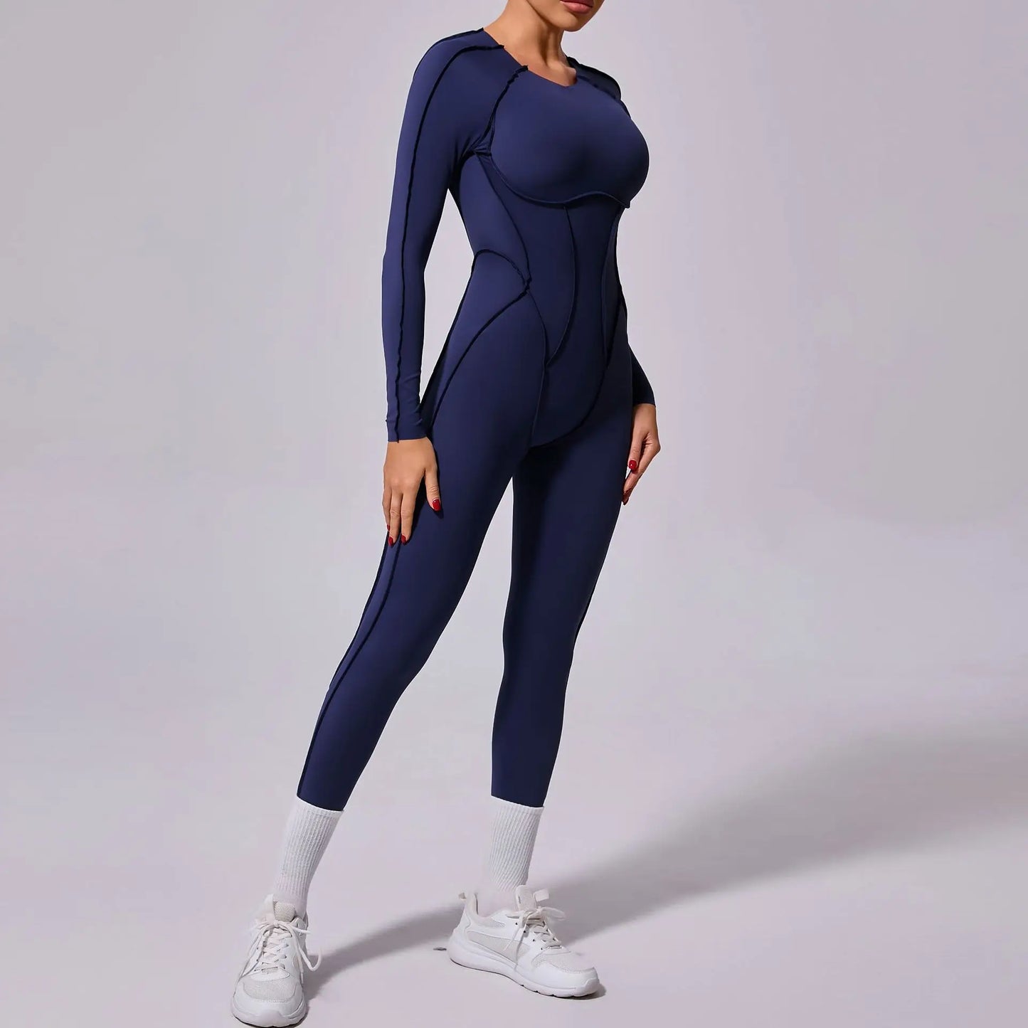 New Autumn/Winter Women's One-piece Yoga Jumpsuit leggings Long-sleeved Sexy Backless Slim Fit Sports Outfit