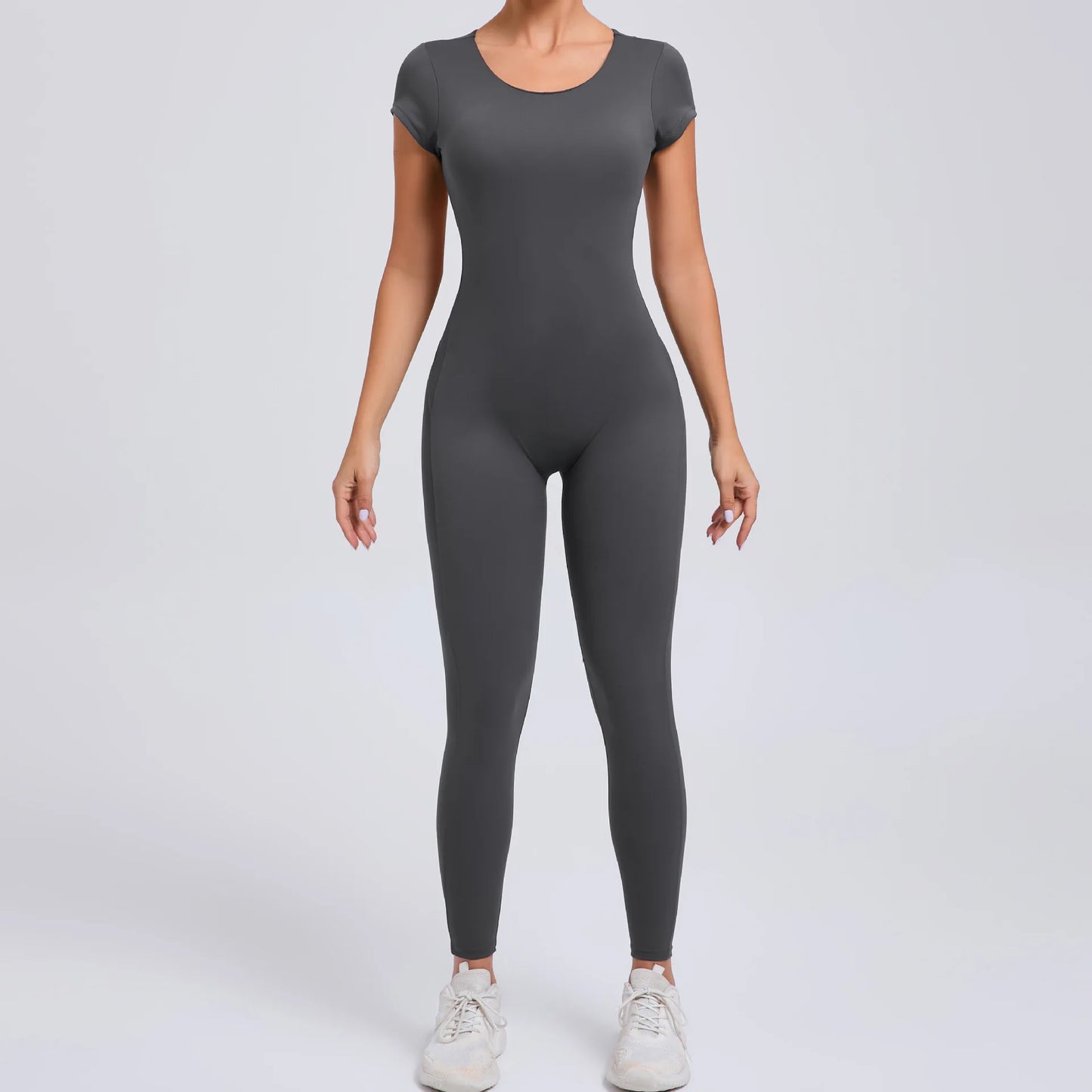 New Yoga Jumpsuit OPEN BACK TEE BODYSUIT Tight Fitting Hip Lifting Exercise Fitness Clothing Breathable Cycling Jersey