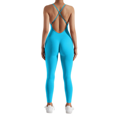 Bodycon Jumpsuit Women Full Seasons Casual Fitness Sporty Playsuit Sleeveless Slim Activewear All In One Jumpsuit Clothing Lady