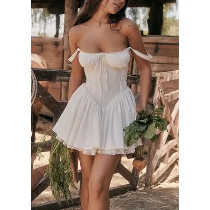 High Waist Bustier Corset Dress