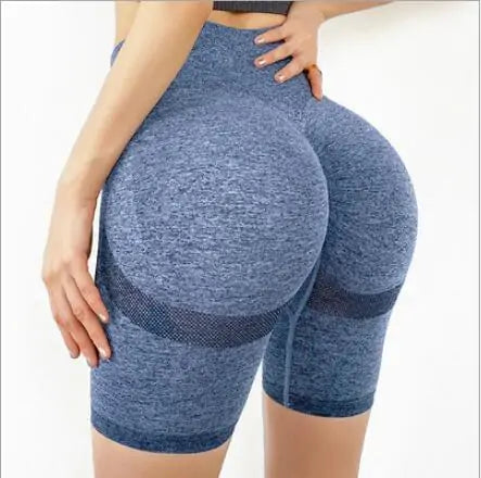 Women's Slim Fit High Waist Soft Nylon Yoga Sport Shorts